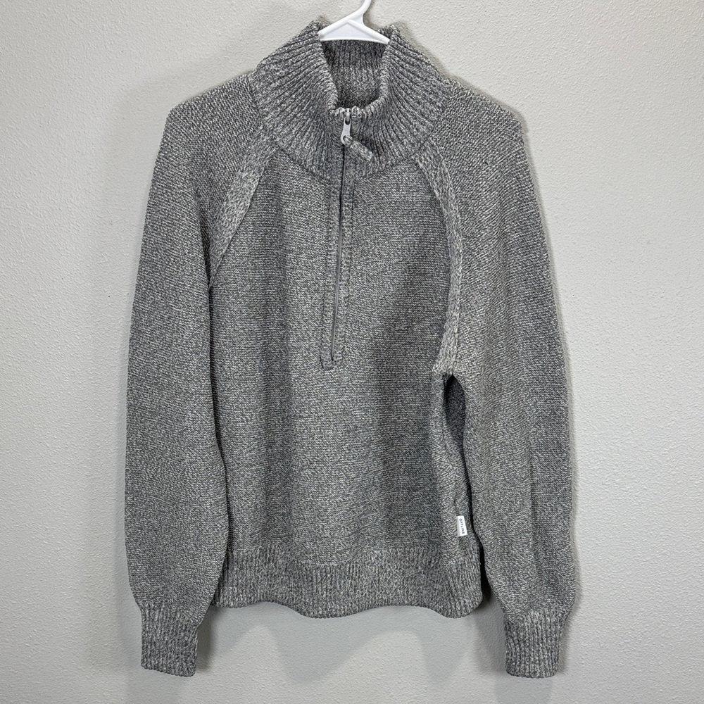 Offline‎ aerie Gray Half-Zip Mock Neck Sweater Heathered